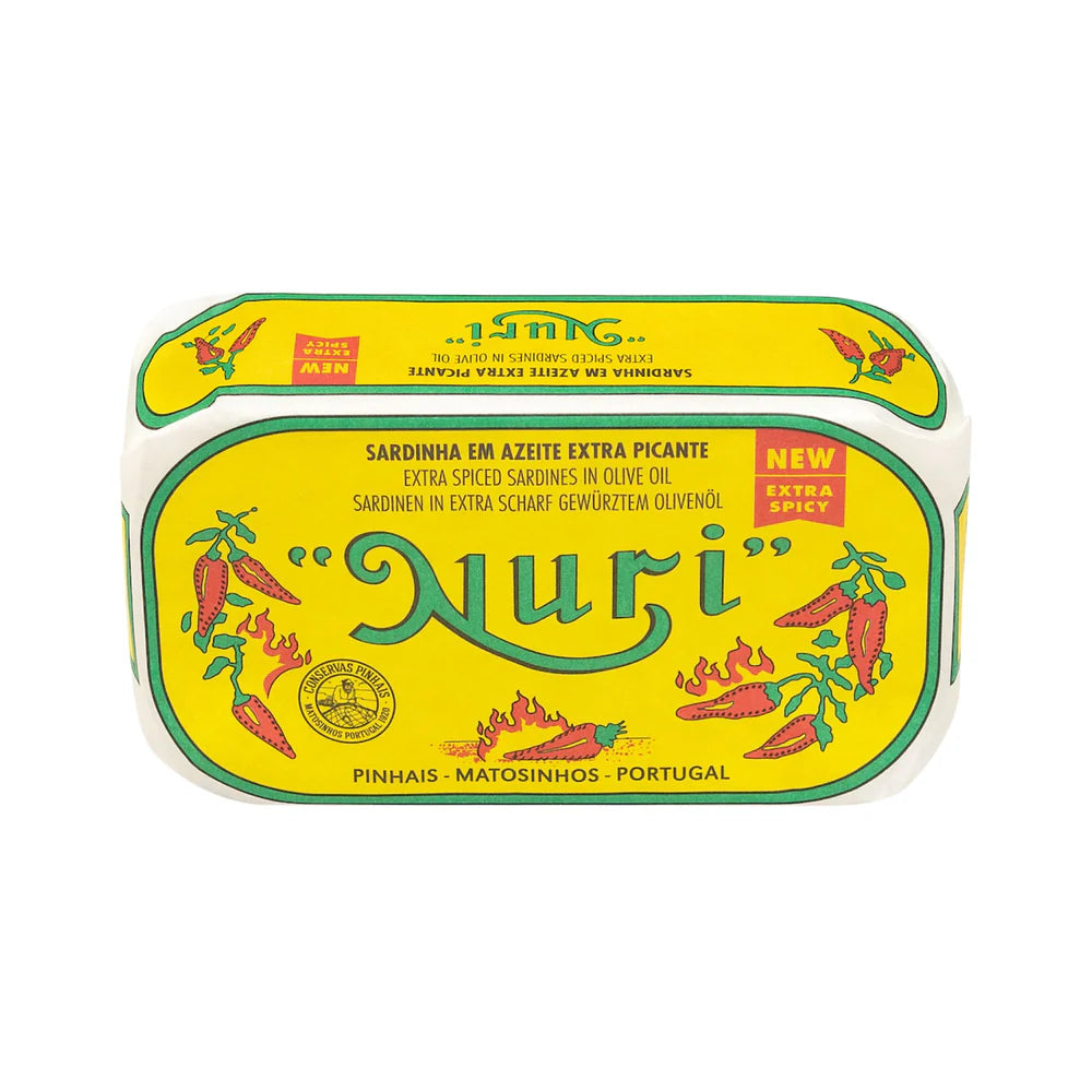 Nuri Sardines in Extra-Spicy Olive Oil (20 Tins)